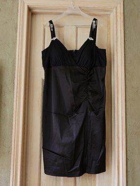 NWT Betsy & Adam Black Cocktail Dress Size 22W MSRP $159
